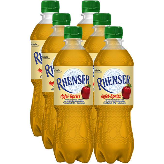 Rhenser Mineralbrunnen Apfel-Spritz, 6er Pack (EINWEG) zzgl. Pfand